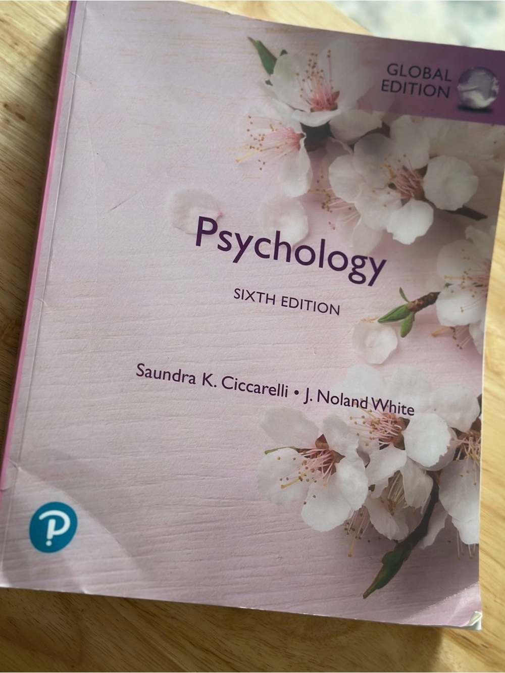 Global Views Pink Floral Paperback with Purple Title Accents